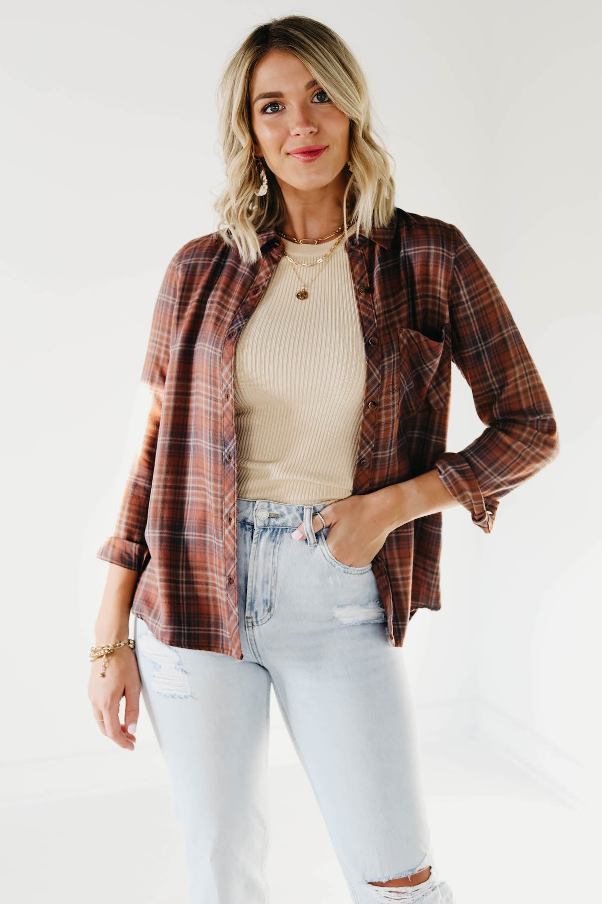 The Liliana Plaid Button Down