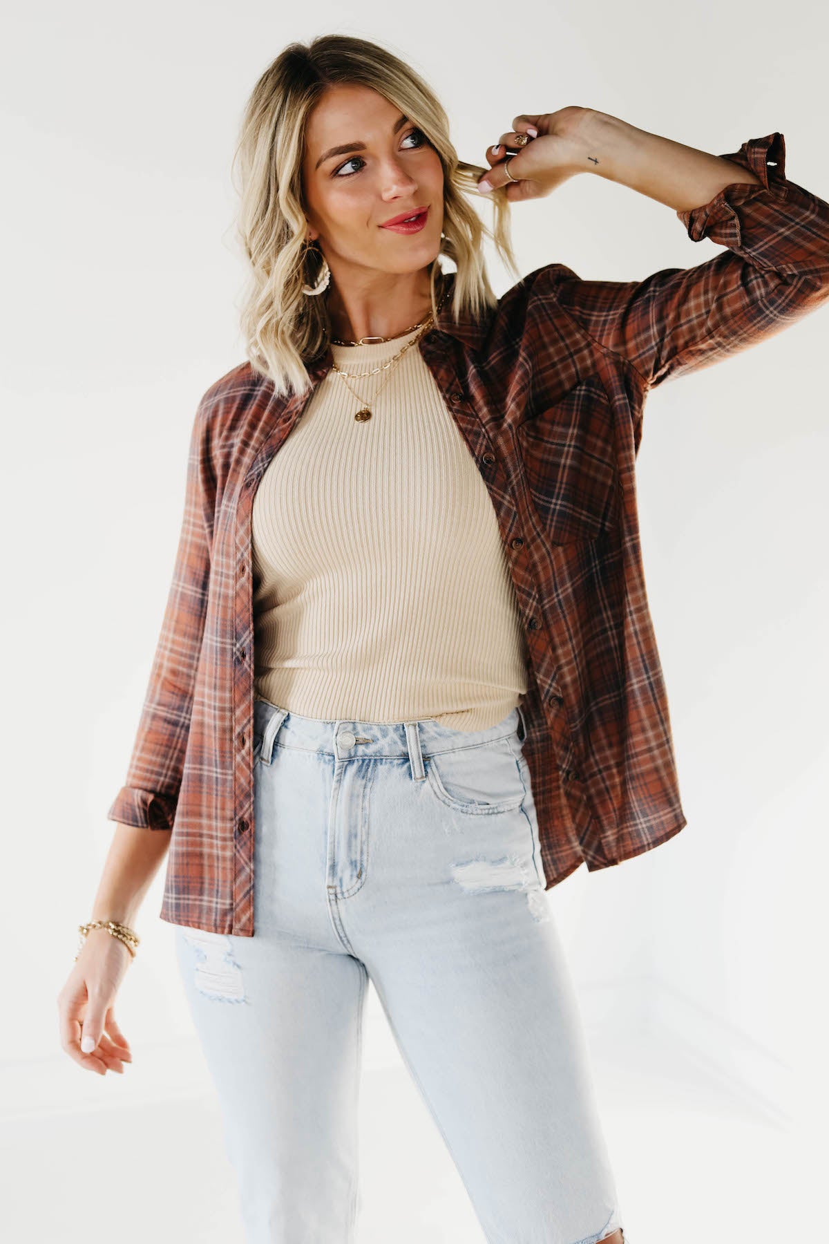 The Liliana Plaid Button Down