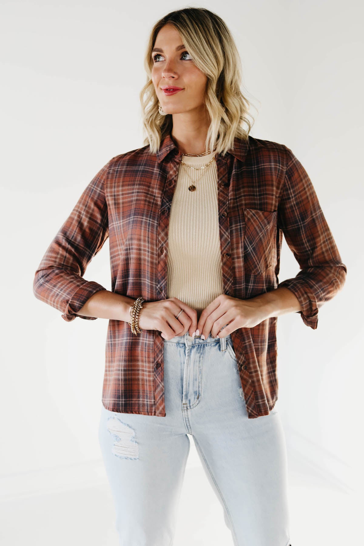 The Liliana Plaid Button Down