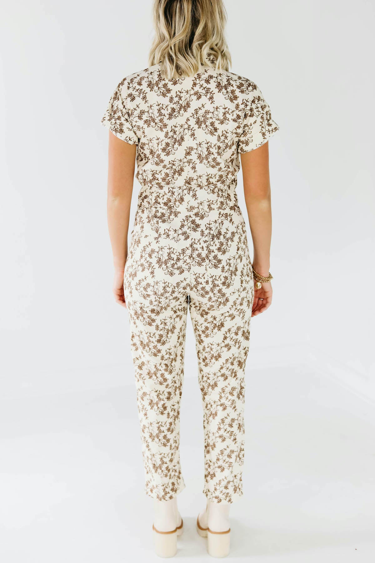 The Kori Floral Corduroy Button Up Jumpsuit